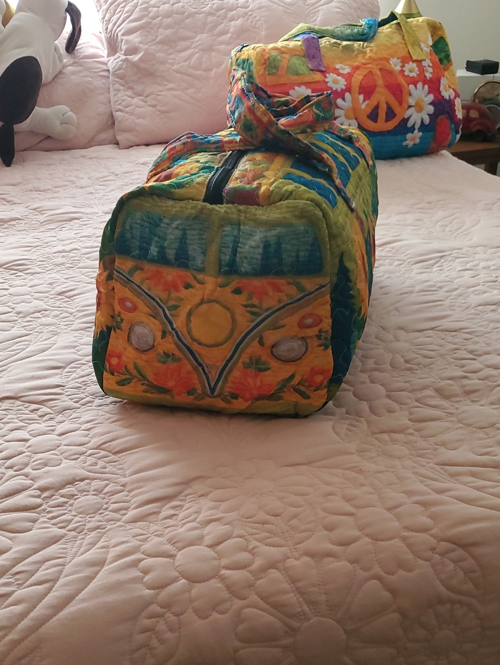 Quilted Yellow Floral Camper Duffle Bag - Home Accents